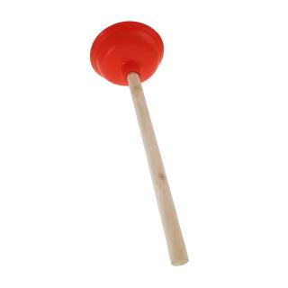 Pompa cu ventuza din cauciuc, diametru 144 mm, pentru desfundat scurgerea chiuveta si dus, cu maner de lemn de 39 cm