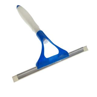 Racleta pentru geamuri si parbrize, cu rezervor 200 ml si pulverizator, alb cu albastru