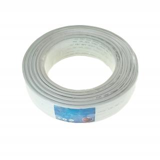 Rola 100m cablu alarma ecranat, FTP, 6 x 0.22mm2, 22AWG, CCS, alb