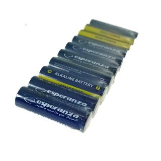 Set 10 baterii alcaline AA (R6), Esperanza High Power 95980, 1.5V