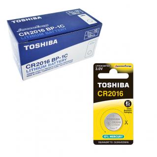 Set 10 baterii litiu 3V CR2016, tip moneda, Toshiba, in blister