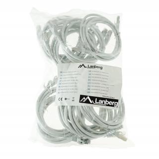 Set 10 cabluri retea-patchcord CAT6 FTP, Lanberg 43615, 2 X RJ45, lungime 1.5m, AWG26, 10Gb s-250MHz, de legatura retea, ethernet, gri