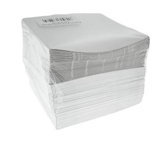 Set 100 plicuri protectie CD DVD Blu-Ray, din carton, personalizabile, fara clapeta, Omega 67207, albe