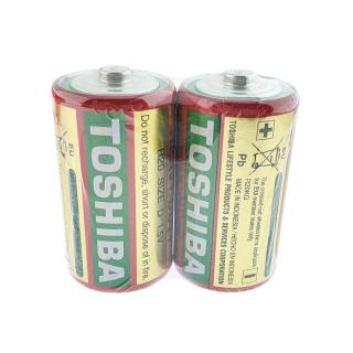 Set 2 baterii R20, Toshiba Heavy Duty D, 1.5V, ambalate in folie