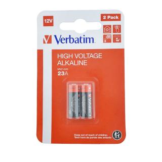 Set 2 bucati baterii alcaline A23 MN21, Verbatim 49940, 12V, in blister