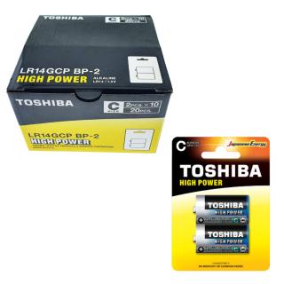 Set 20 baterii alcaline LR14, Toshiba High Power C , 1.5V, in blistere