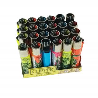 Set 24 brichete clasice Clipper, de buzunar, reincarcabile, multicolor