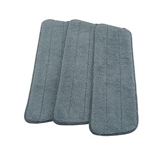 Set 3 rezerve din microfibra pentru mop plat dreptunghiular cu prindere tip scai, 40 x 12 cm, Esperanza 96479, pentru curatenie, reutilizabile