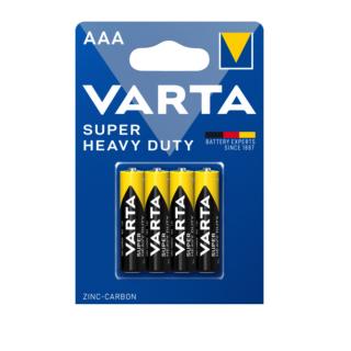 Set 4 baterii zinc-carbon LR03, Varta Super Heavy Duty 67618, AAA, 1.5V, in blister