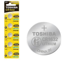 Set 5 baterii Litiu 3V CR1632, tip moneda, Toshiba 10811, in blister