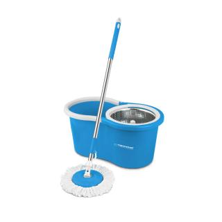 Set mop rotativ, Spin Mop Perfect Clean 96407, galeata cu roti si storcator, rotire 360 grade