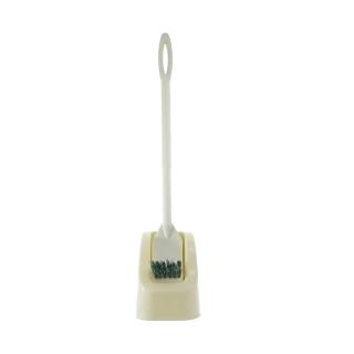 Set toaleta cu perie si suport din plastic, lungime perie 480 mm, lungime fir perie 30 mm, dimensiuni suport 130x120x100 mm, Y-448, alb
