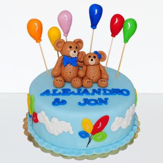 Tort 2 ursuleti cu balonase