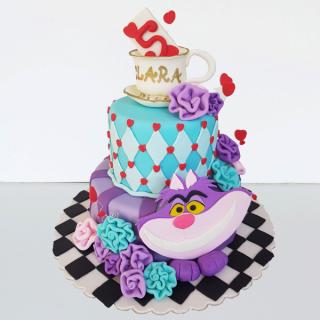 Tort Alice in Wonderland cu cifra 5
