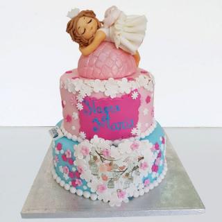 Tort botez cu fetita bebelus