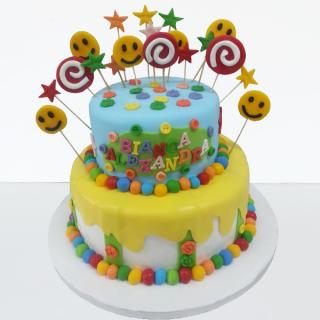 Tort botez cu stelute