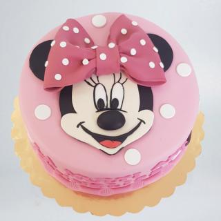 Tort capul Minnie 2d, roz