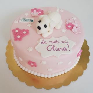 Tort Catelus de plus pe roz