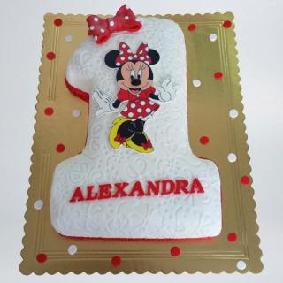 Tort cifra 1 si Minnie Mouse