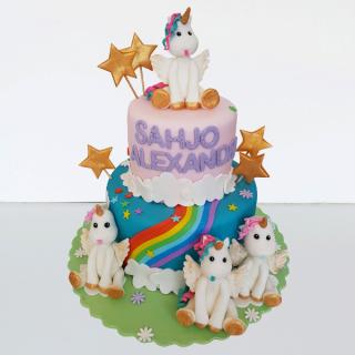 Tort cu Baby Unicorn si stelute
