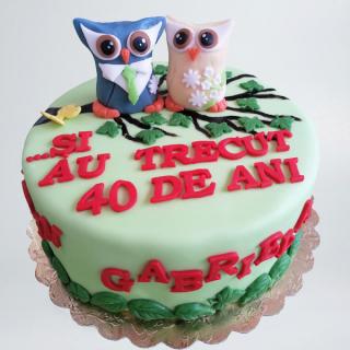 Tort cu bufnite 40 de ani