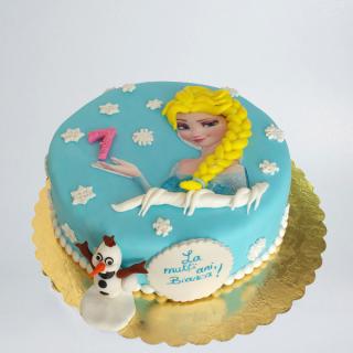 Tort cu Elsa din Frozen cifra 7