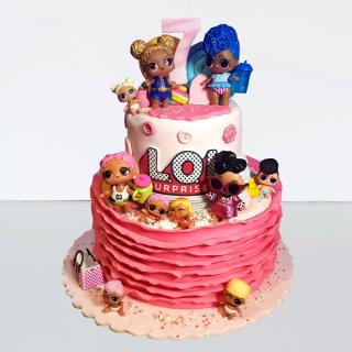 Tort cu jucarele Papusile LOL