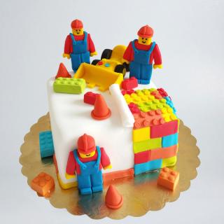 Tort cu Lego si excavator