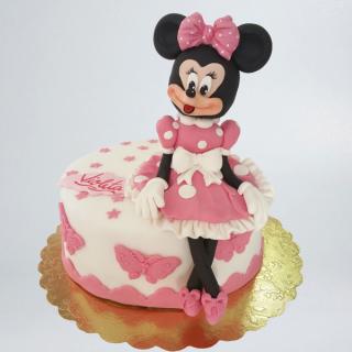 Tort cu Minnie Mouse pe tort