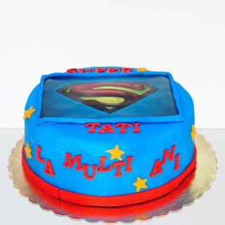 Tort cu poza Super Tati