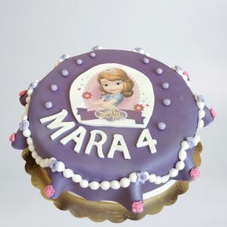 Tort cu Sofia, margele si poza