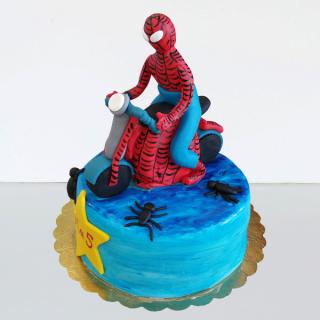 Tort cu Spiderman pe motocicleta