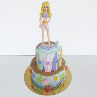 Tort cu surf si fetita