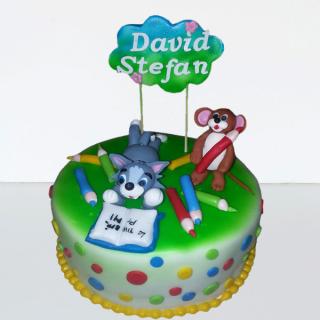 Tort cu Tom si Jerry pe burta