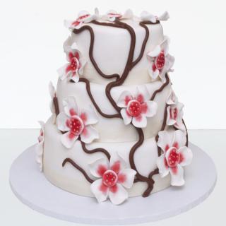 Tort de nunta flori de cires