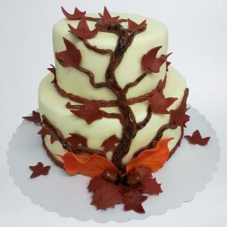 Tort de nunta tema Toamna nr 2