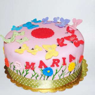 Tort fluturasi in zbor Happy Birthday