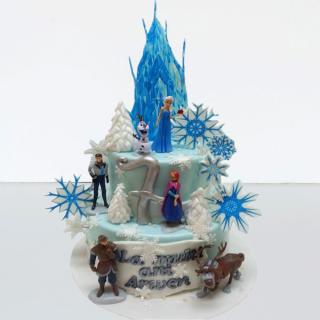 Tort Frozen cu fulgi mari
