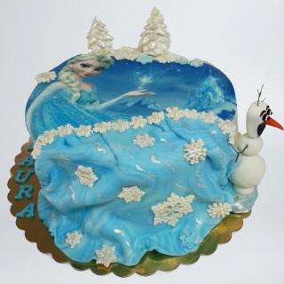 Tort Frozen cu poza si rochita