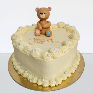 Tort in frosting  it s a Boy or it s a Girl cu ursulet