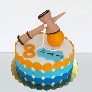 Tort Kendama cu minge galbena