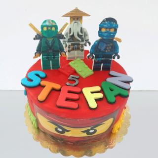 Tort lego Ninjago cu figurine 2D