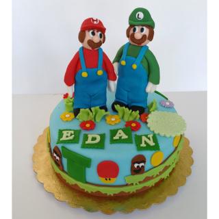 Tort Mario si Luigi cu salopete