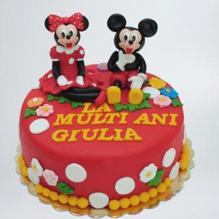 Tort Mickey si Minnie cu buline