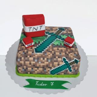 Tort Minecraft cu bomba si arma