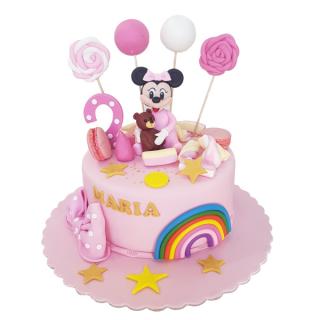 Tort Minnie Mousse cu acadele si balonase