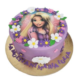 Tort Rapunzel in frosting