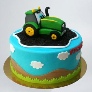 Tort tractoras verde