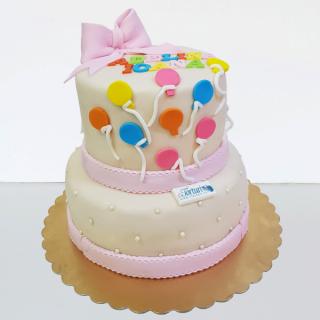 Tort vesel cu balonase pe etaj