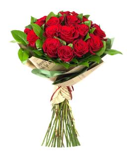 Buchet 25 trandafiri rosii